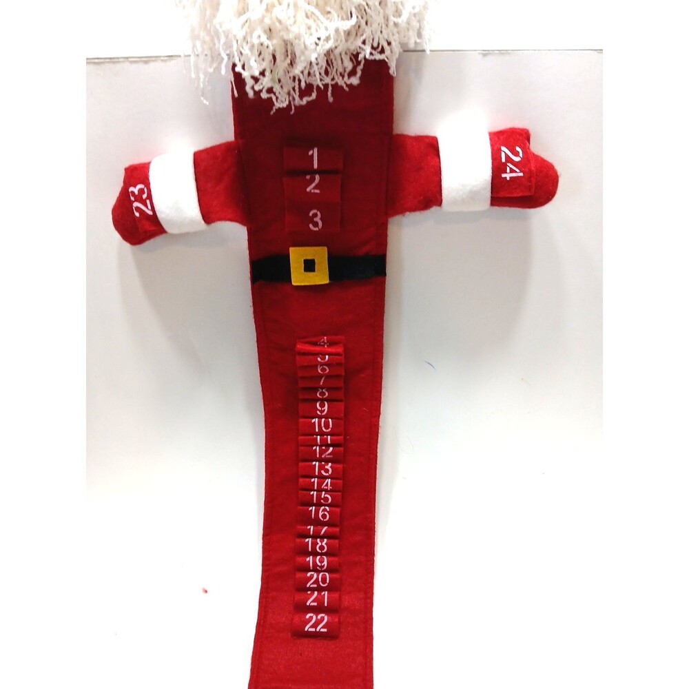 Santa Count Down Plush Advent Calendar Long Legs Children Christmas Fun - Picture 4 of 9